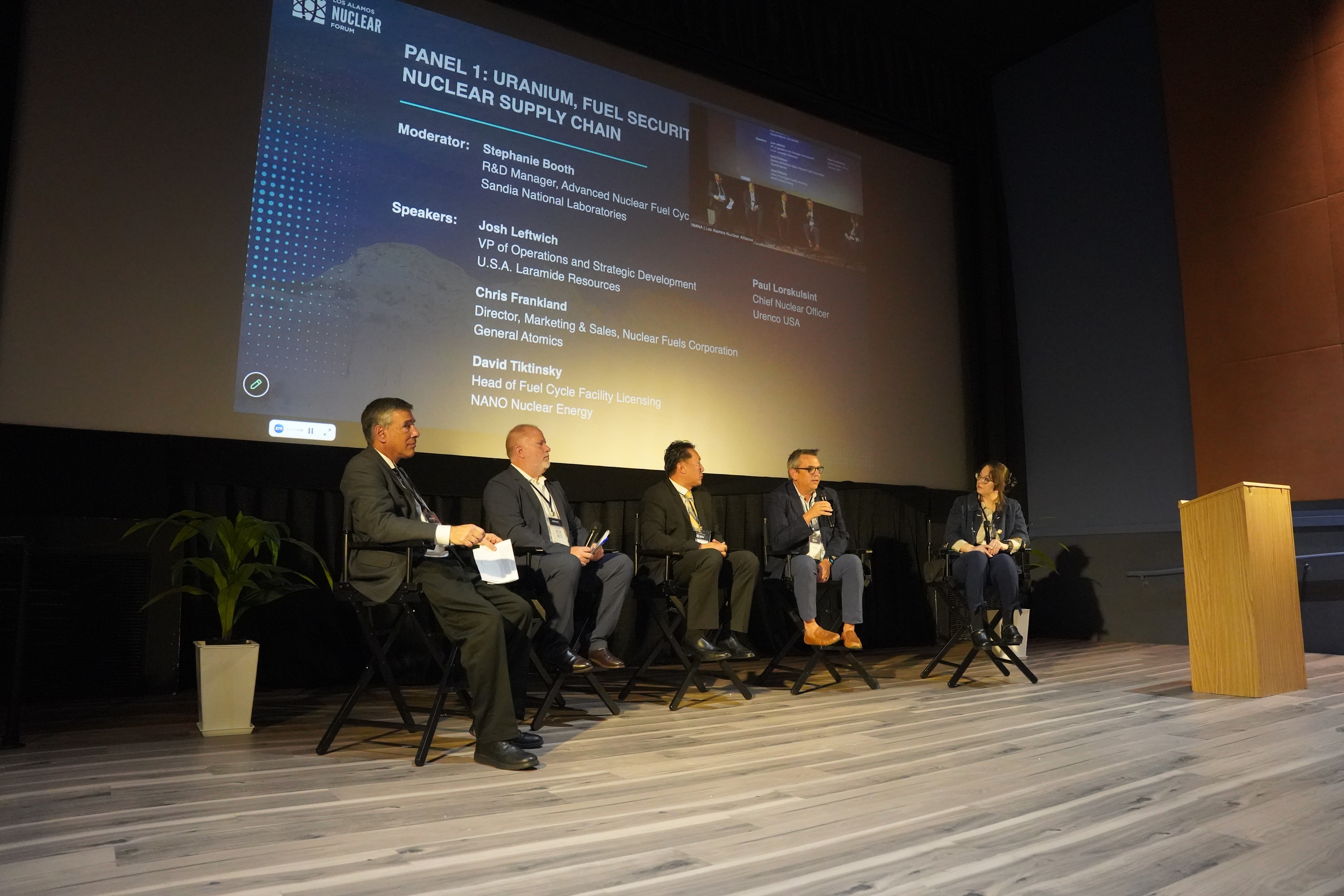 Uranium and fuel security panel at the Los Alamos Nuclear Forum